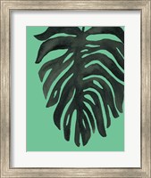 Tropical Palm II BW Green Fine Art Print
