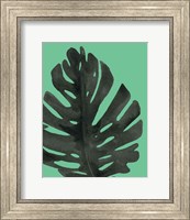 Tropical Palm I BW Green Fine Art Print