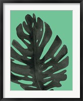 Tropical Palm I BW Green Fine Art Print