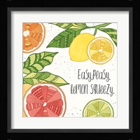 Citrus Splash III Black Text Fine Art Print