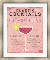 Classic Cocktails Cosmopolitan Pink Fine Art Print