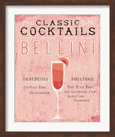 Classic Cocktails Bellini Pink Fine Art Print