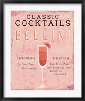 Classic Cocktails Bellini Pink Fine Art Print