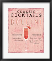 Classic Cocktails Bellini Pink Framed Print