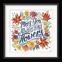 Happy Thoughts IV White Framed Print