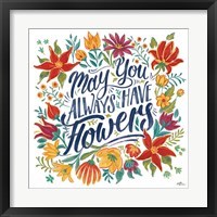 Happy Thoughts IV White Framed Print