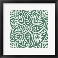 Amadora Dark Green Tile IV Fine Art Print