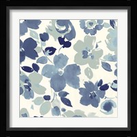 Soft Blue Florals III Framed Print