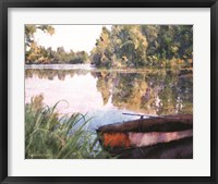Rowboat Pond Landscape Fine Art Print