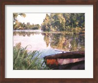 Rowboat Pond Landscape Fine Art Print