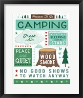 Comfy Camping XI Framed Print