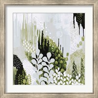 BW Forest II with Green Fine Art Print