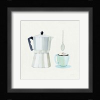 Coffee Break VII Tan Framed Print