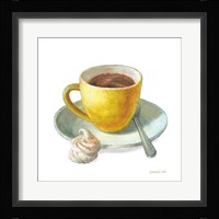 Wake Me Up Coffee IV on White Framed Print