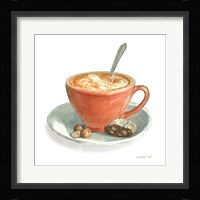 Wake Me Up Coffee III on White Framed Print