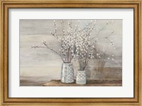Pussy Willow Still Life with Designs Fine Art Print
