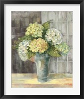 Yellow Hydrangea Gray Fine Art Print