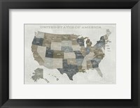 Slate US Map Fine Art Print