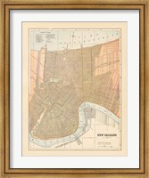 Map of New Orleans Fine Art Print