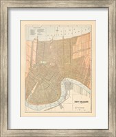 Map of New Orleans Fine Art Print