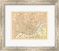 Map of Cincinnati Fine Art Print