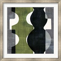 Geometric Deco II with Green Fine Art Print