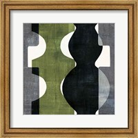Geometric Deco II with Green Fine Art Print