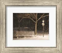 Snowy Bench Fine Art Print
