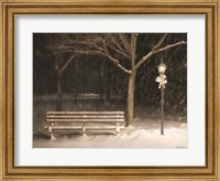 Snowy Bench Fine Art Print