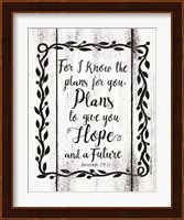 Plans to Give You Hope Fine Art Print