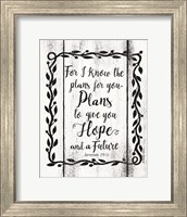 Plans to Give You Hope Fine Art Print