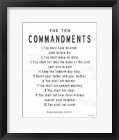 The Ten Commandments Framed Print