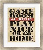 Game Room #1 Rule Fine Art Print