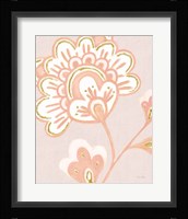 Flora Chinoiserie VI Textured Terra Framed Print