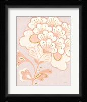 Flora Chinoiserie V Textured Terra Framed Print