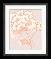 Flora Chinoiserie IV Textured Terra Framed Print