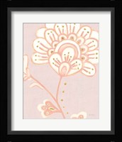 Flora Chinoiserie III Textured Terra Framed Print