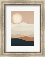 Mojave Mountains and Moon Crop Fine Art Print