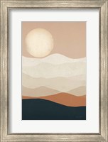 Mojave Mountains and Moon Crop Fine Art Print