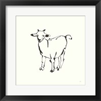 Line Goat Framed Print