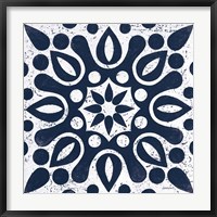 Blue and White Tile IV Fine Art Print