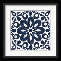 Blue and White Tile III Framed Print