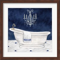 Navy Blue Bath I Fine Art Print
