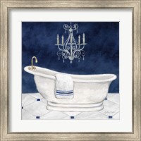 Navy Blue Bath I Fine Art Print