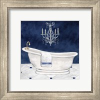 Navy Blue Bath I Fine Art Print