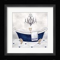 Navy Blue Bath II Framed Print