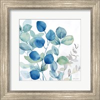 Eucalyptus Leaves Navy I Fine Art Print