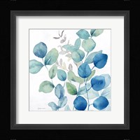 Eucalyptus Leaves Navy II Framed Print
