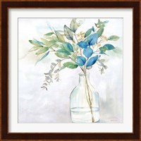 Eucalyptus Vase Navy I Fine Art Print
