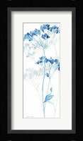 Indigo Botanical panel IV Framed Print